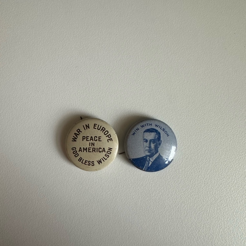 Vintage Political Pinback Buttons - Woodrow Wilson